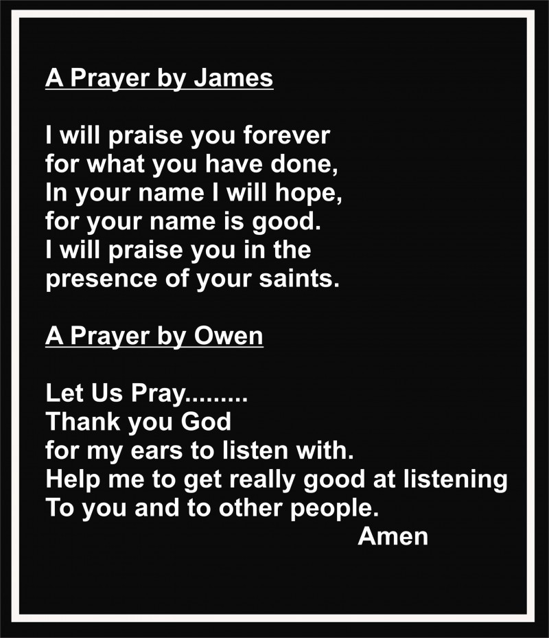 Prayers by the Junior Church