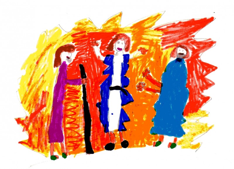Jesus with Moses and Elijah - by Stevie Samways
