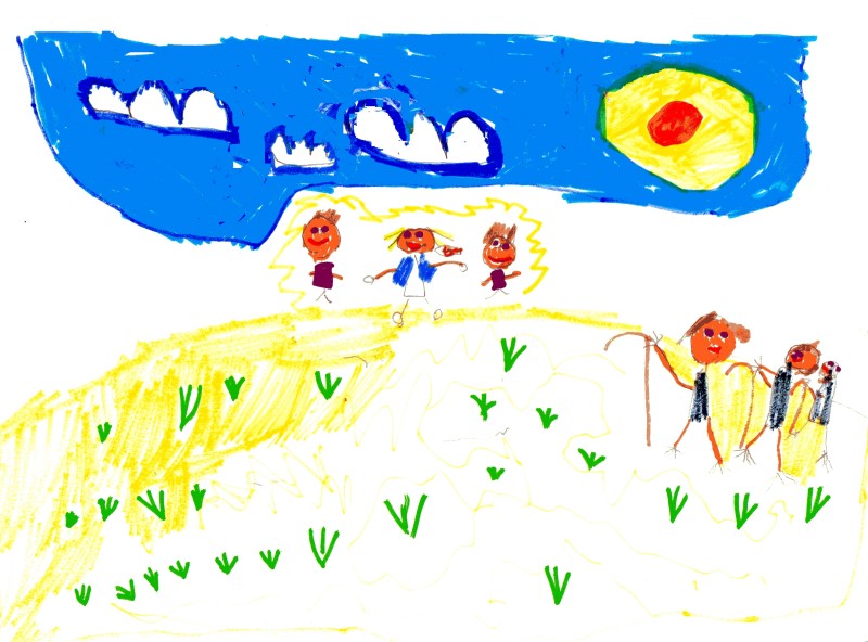 Jesus with Moses and Elijah - by Mila Taylor-Hanlon