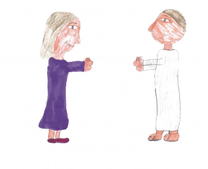 Mary and Jesus - by Tiani