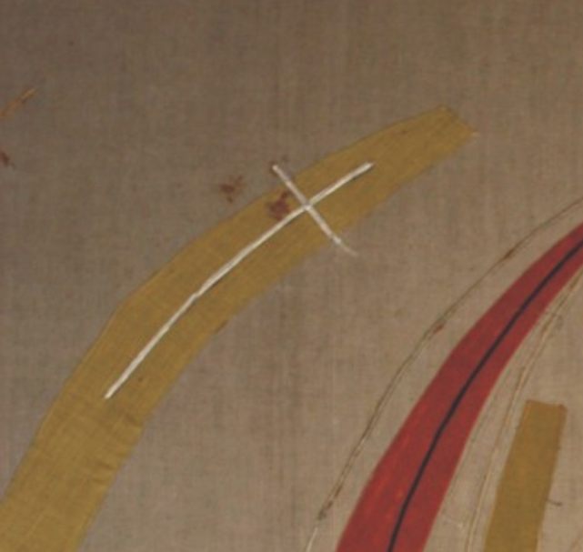 Applique Hanging - flying crosses detail