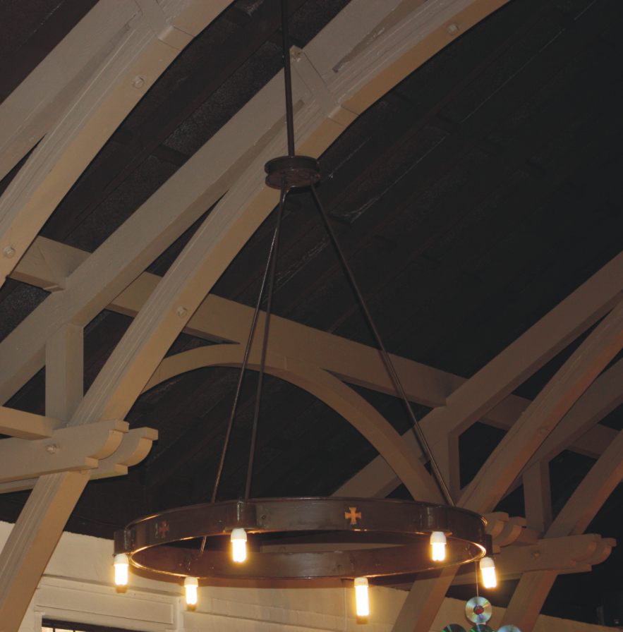 St Cuthberts - ceiling and main lights detail